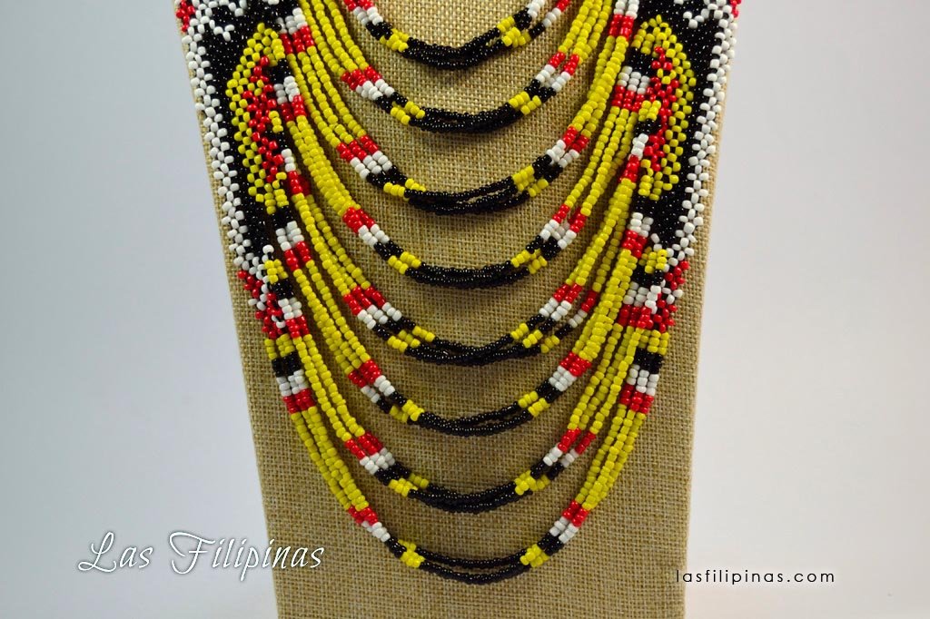 Tribal Statement Necklace - Ethnic Mandaya Beaded Design