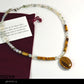 GEMINI NECKLACE - Tiger Eye Pendant and Grey Agate Beads
