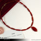 SARD (CARNELIAN) NECKLACE - Oval Pendant and Column Beads