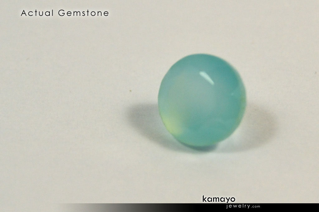 BLUE CHALCEDONY GEMSTONE - 10mm Round Loose Stone