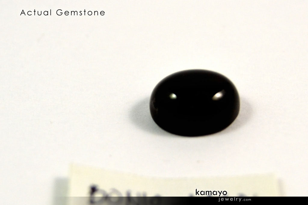 BLACK ONYX GEMSTONE - 10x8mm Oval Loose Stone