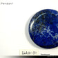 LAPIS LAZULI NECKLACE - Huge Blue Pendant and Large Olive-shaped Beads