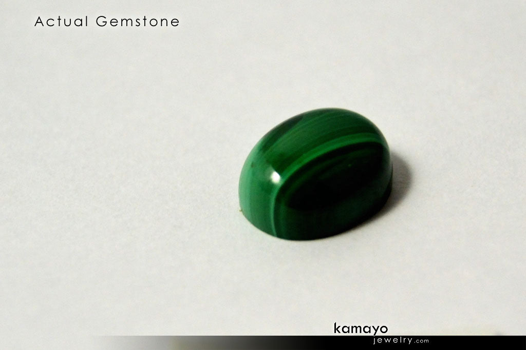 MALACHITE GEMSTONE - 10x8mm Oval Green Loose Stone