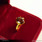 GARNET RING - 10x8mm Red Garnet Ring for Women