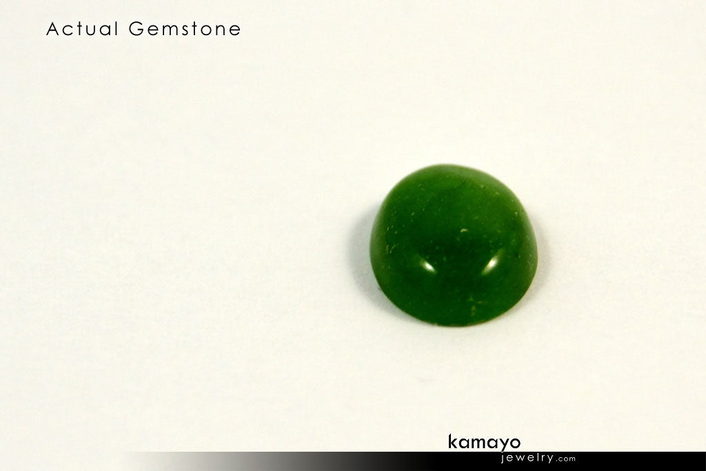 GREEN JADE GEMSTONE - 10x8mm Oval Nephrite Loose Stone