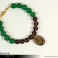 LIBRA BRACELET - Smoky Quartz Pendant and Green Aventurine Beads