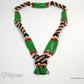 Tribal Statement Necklace - Green Ethnic Mandaya Beaded Jewelry