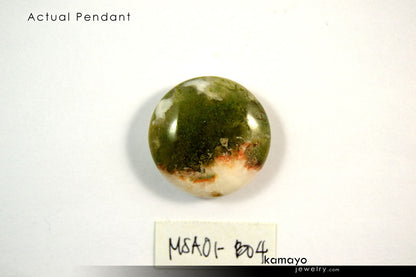AQUARIUS BRACELET - Green Moss Agate Pendant and Mookaite Jasper Beads