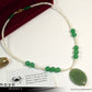 CANCER NECKLACE - Large Green Aventurine Pendant and Moonstone Beads