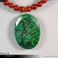 ARIES NECKLACE - Picture Jasper Pendant and Red Jasper Beads