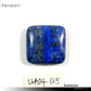 LAPIS LAZULI BRACELET - Blue Square Pendant and Large Rice Beads