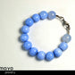 BLUE CHALCEDONY BRACELET - Large Round Beads