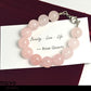 ROSE QUARTZ BRACELET - Large Round Natural Pink Beads