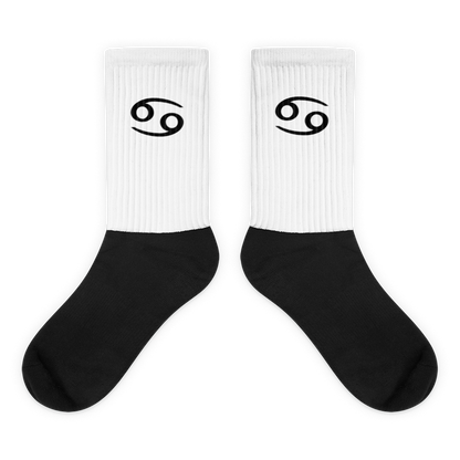 Cancer Socks - Zodiac Symbol Text Design
