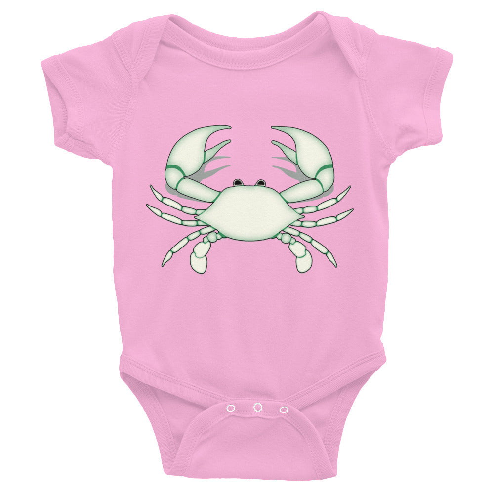 Cancer Onesie - Zodiac Symbol - White Crab Design